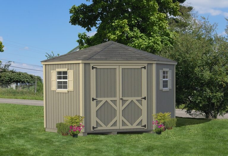Classic Five-Corner Garden Shed with Double Doors