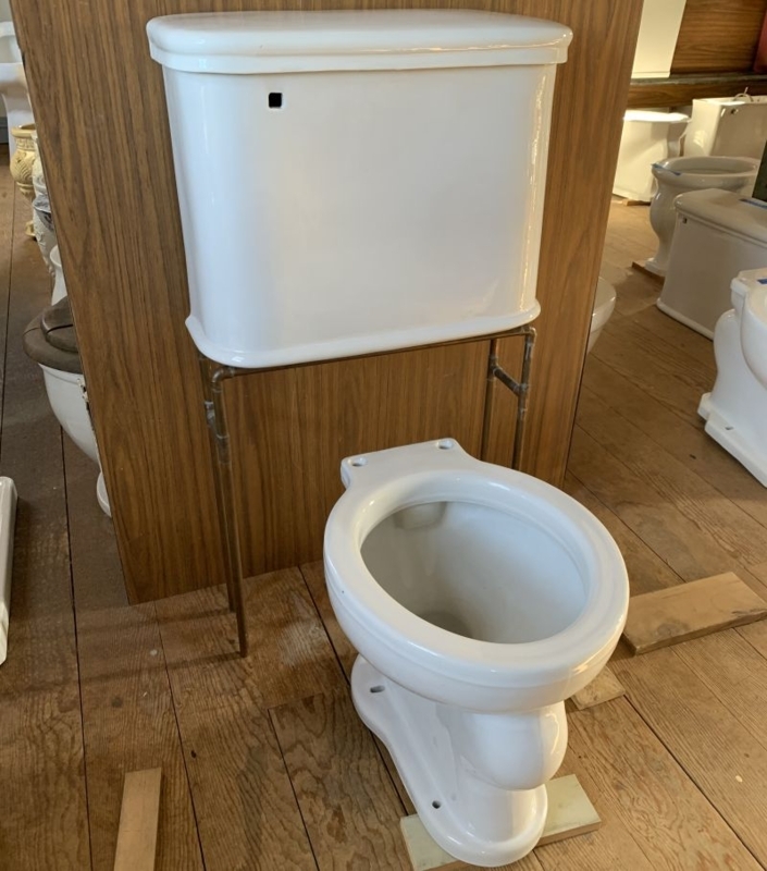 Classic Vintage Toilet with Elevated Tank Design