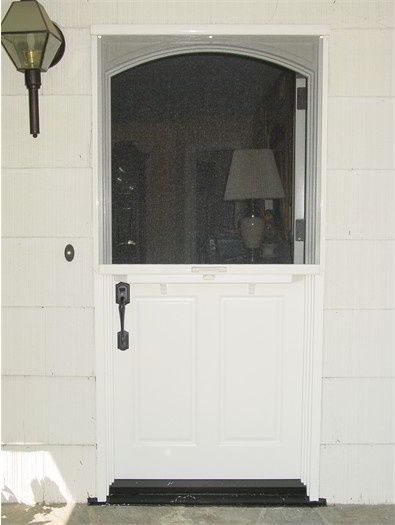 Classic White Dutch Door with Retractable Screen
