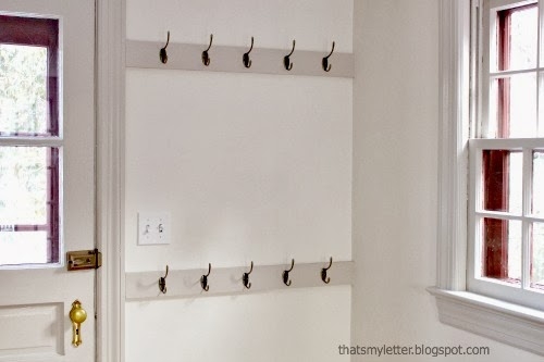 Classic White Mudroom Wall Hooks Installation