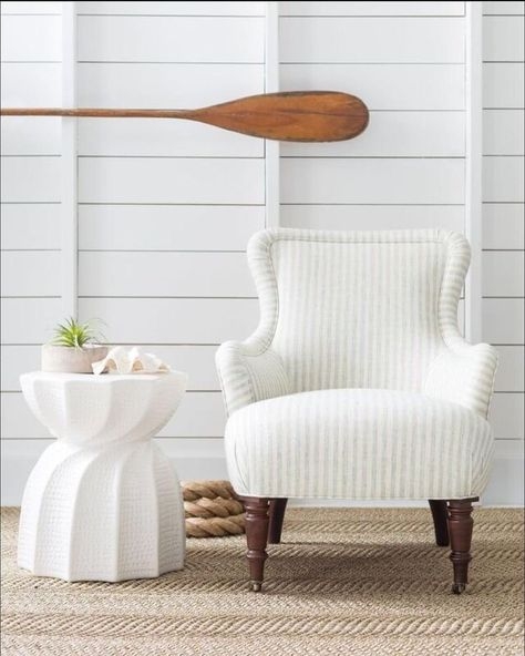 Coastal Accent Chair with Nautical Decor