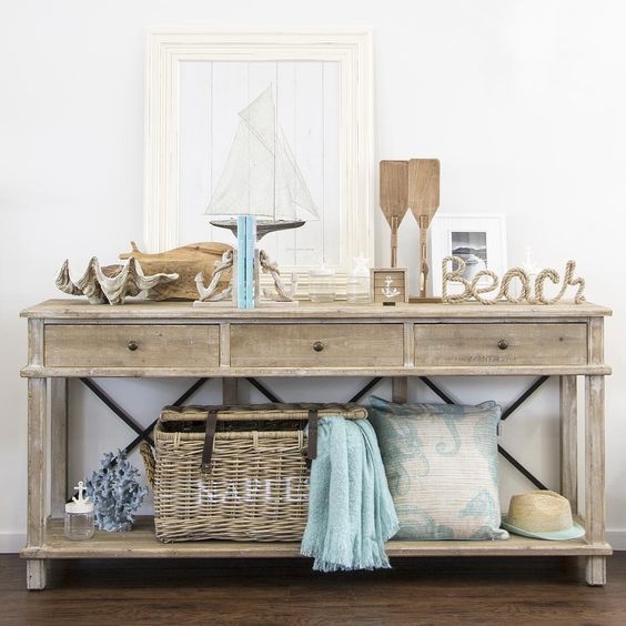 Coastal Console Styling Ideas with Nautical Decor