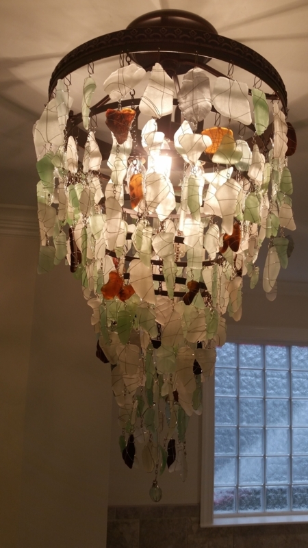 Coastal Driftwood and Sea Glass Chandelier Design