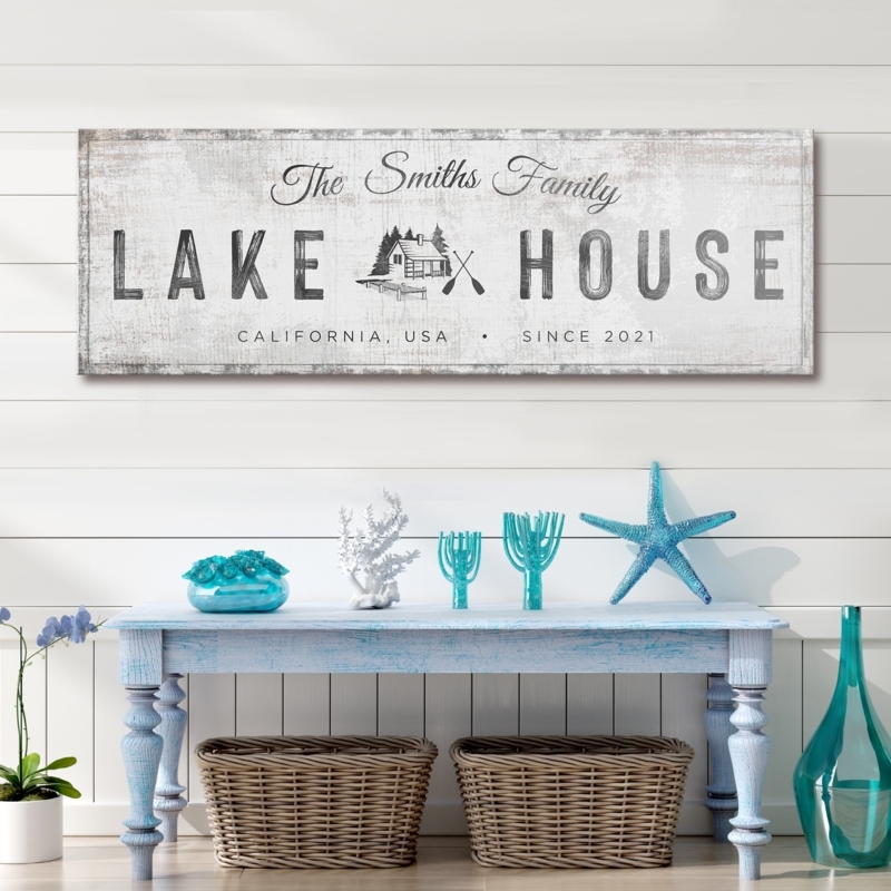 Coastal Lake House Rustic Wall Art and Decor