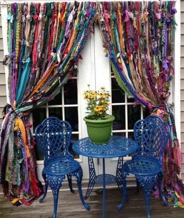 Colorful Bohemian DIY Curtains for Outdoor Spaces