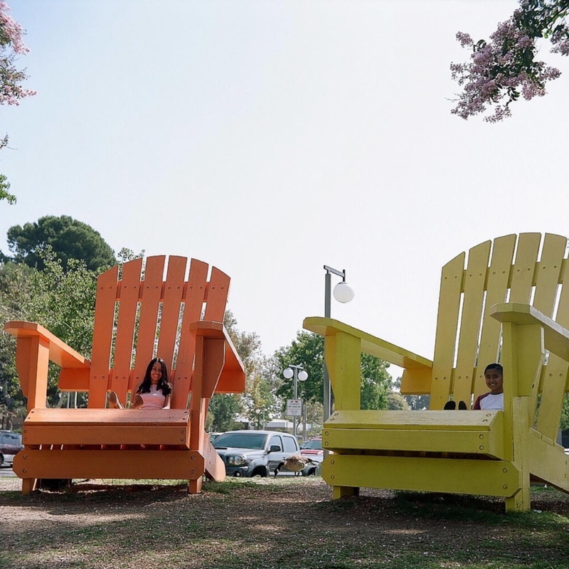 Colorful Giant Adirondack Chairs Outdoor Seating