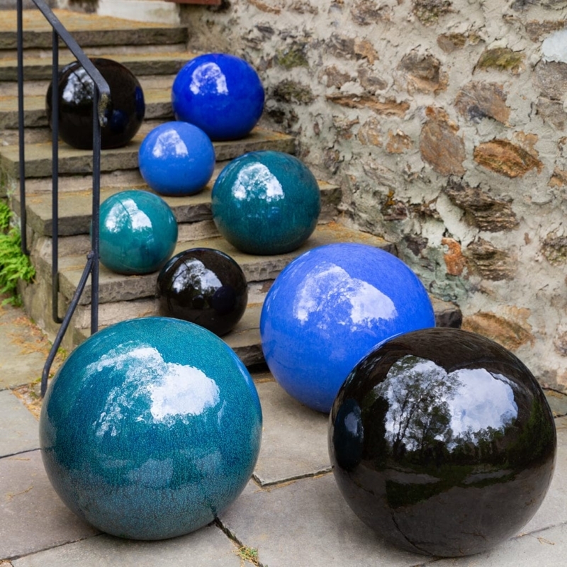 Colorful Large Glazed Ceramic Garden Spheres