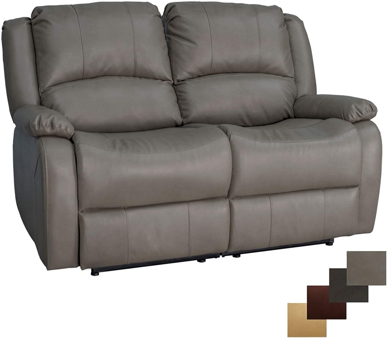 Comfortable Grey RV Reclining Loveseat