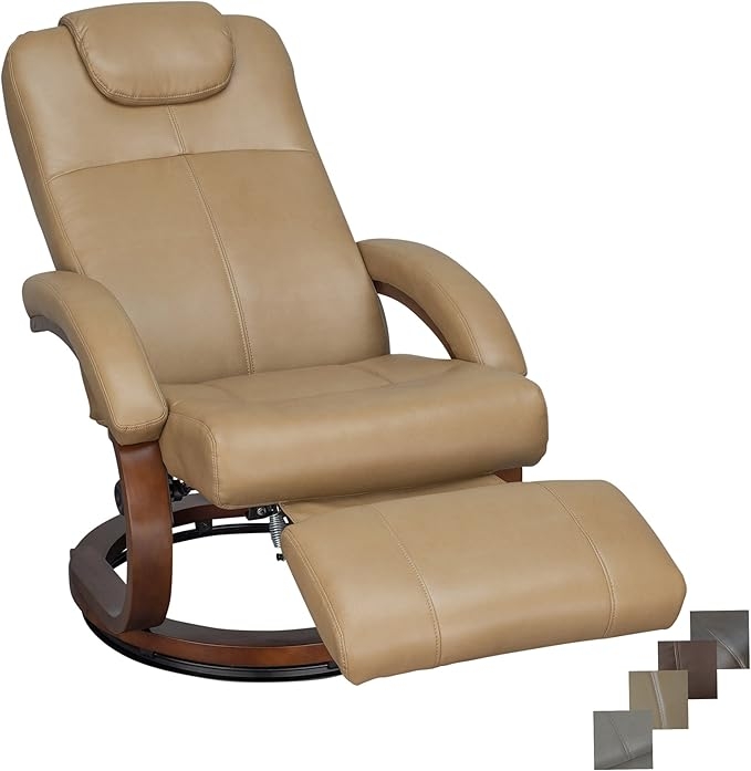 Comfortable Leather RV Recliner Chair with Footrest