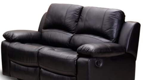 Compact Black Recliner Sofa for RV Interiors