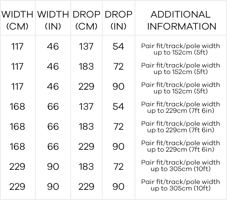 Comprehensive Curtain Size Guide for Perfect Fit
