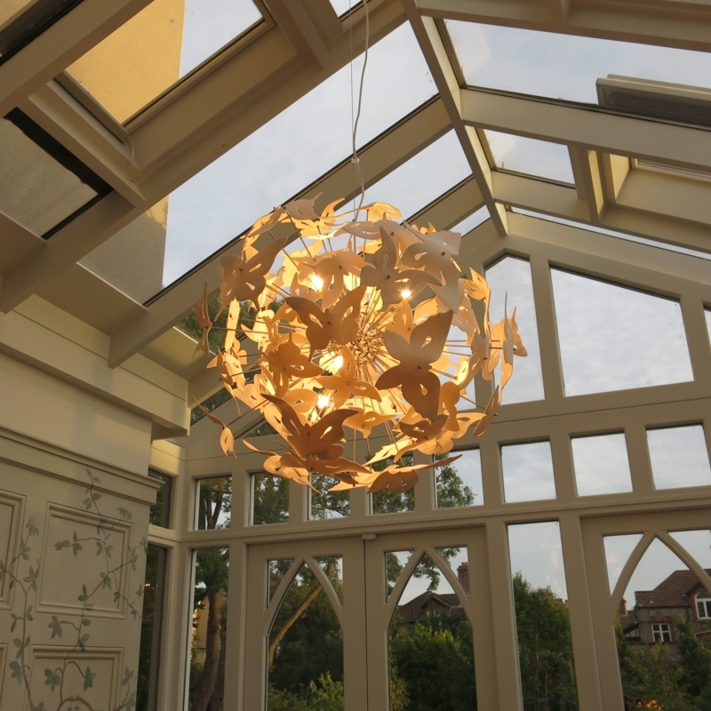 Contemporary Butterfly Ball Chandelier for Sunroom
