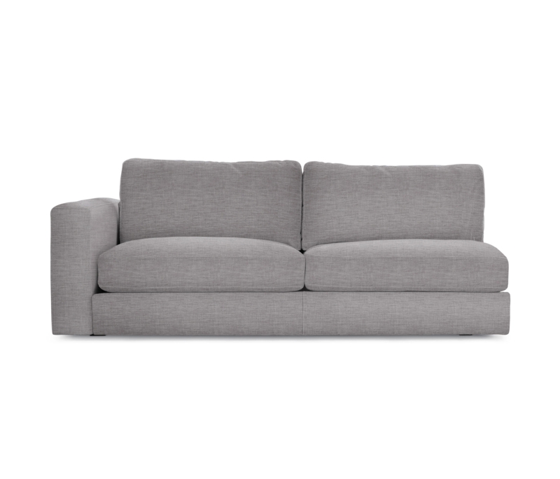 Contemporary Gray One-Arm Sofa for Modern Living Rooms