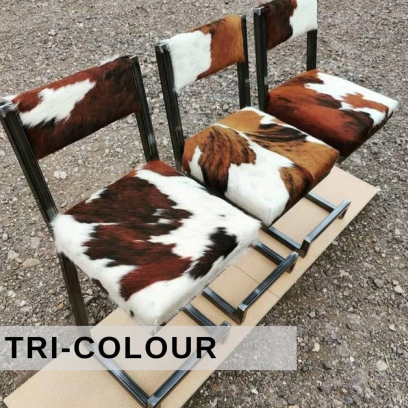 Cowhide bar stools | Cowhide counter stools - Genuine cowhide and steel ...