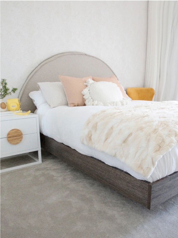 Cozy Kids Round Headboard with Slipcover Bedroom