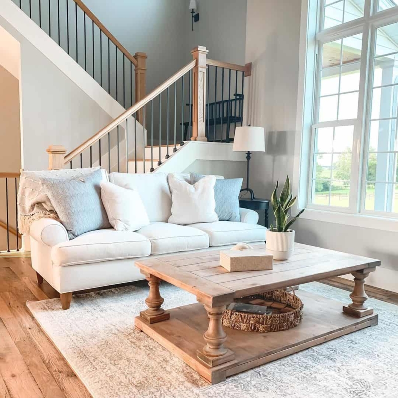 Cozy Living Room with Neutral Tones and Natural Light