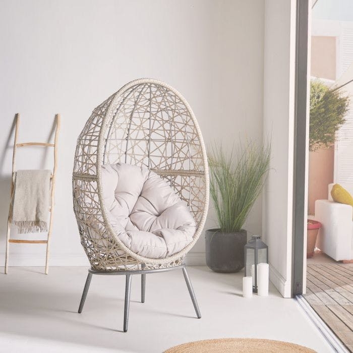 Cozy Modern Cocoon Chair for Spring Decor