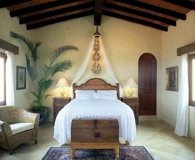 Cozy Spanish Style Master Bedroom with Rustic Charm
