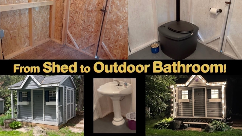 Creative Shed Conversion Into Functional Outdoor Bathroom