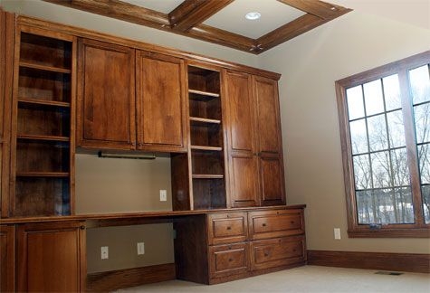 Custom Built Office Desk | Home Office: Custom Built Wall Unit / Desk ...