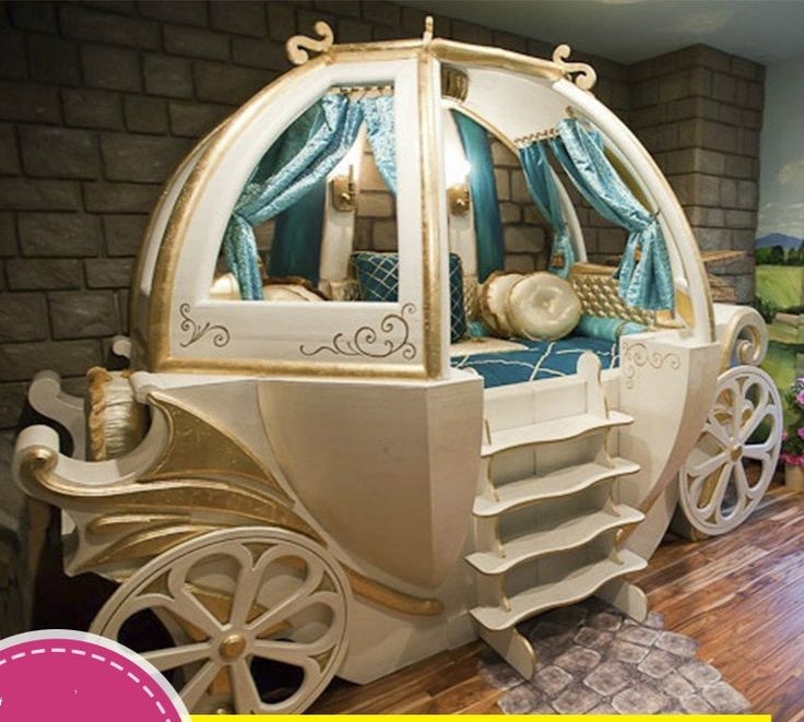 Custom Cinderella Carriage Bed for Magical Kids' Room