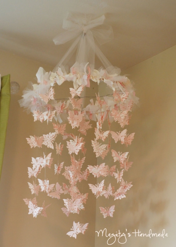 Delicate Handmade Butterfly Chandelier Decor