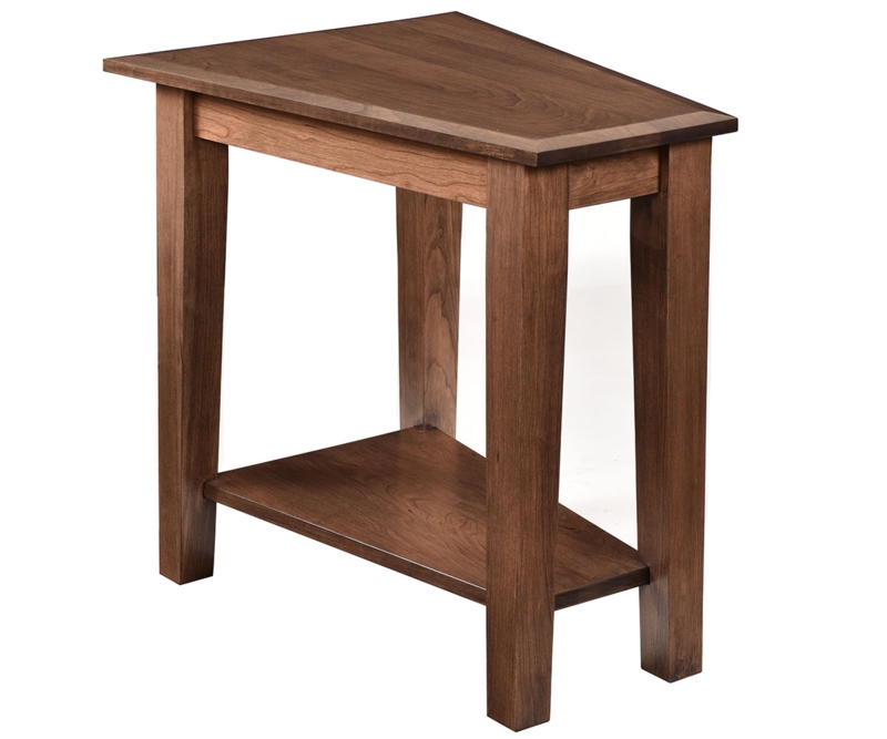 Deluxe Shaker Wedge End Table in Walnut Wood