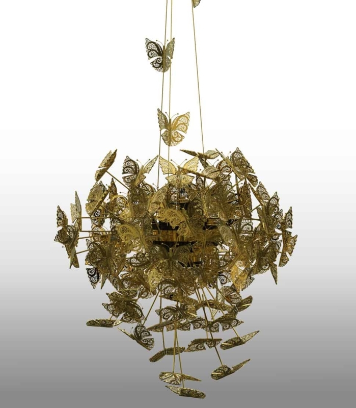 Divine Bronze Butterfly Chandelier Lighting Fixture