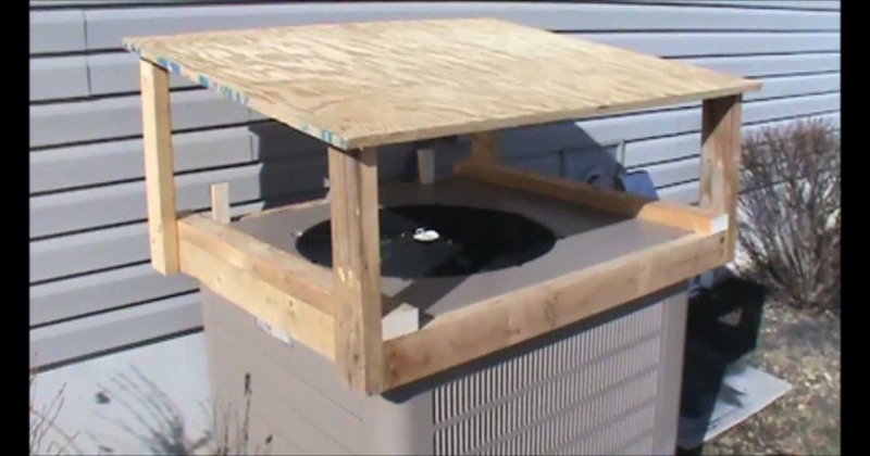 DIY Outdoor Shed Roof for Air Conditioning Unit