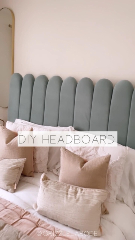 DIY Scalloped Upholstered Headboard for Bedroom