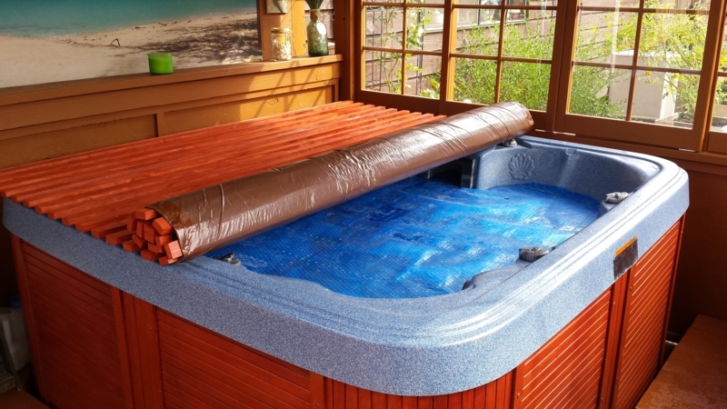 DIY Wooden Hot Tub Cover for Outdoor Spa