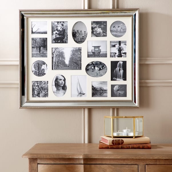 Dorma Champagne Multi-Opening Mirrored Photo Frame