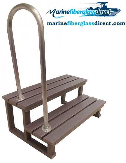 Durable Hot Tub Steps with Stainless Steel Handrail