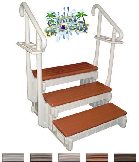 Durable Swim Spa Steps with Handrails and Towel Rails