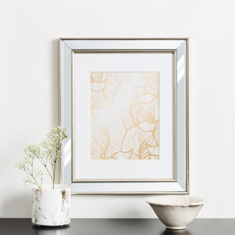 Elegant 11x14 Mirrored Picture Frame with Mat
