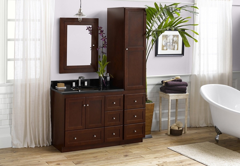 Elegant 72-Inch Vanity with Linen Tower Storage