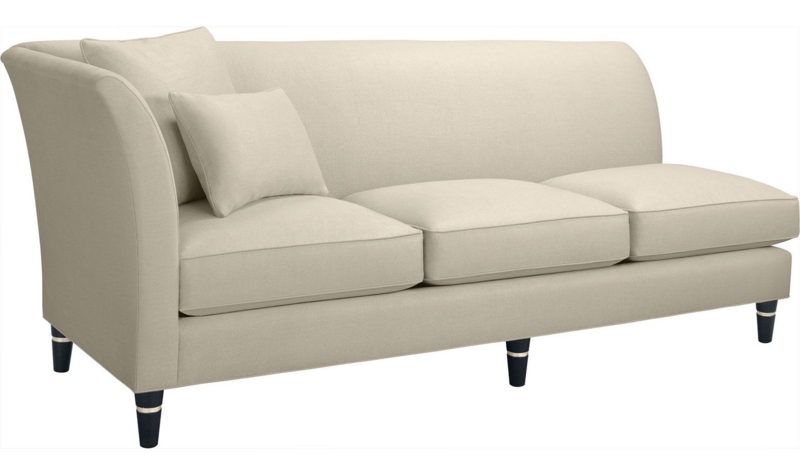 Elegant Beige One-Arm Sofa by Baker Furniture