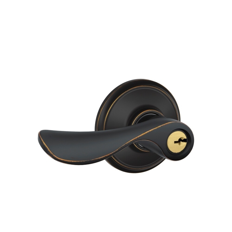 Elegant Black and Champagne Finish Door Handle