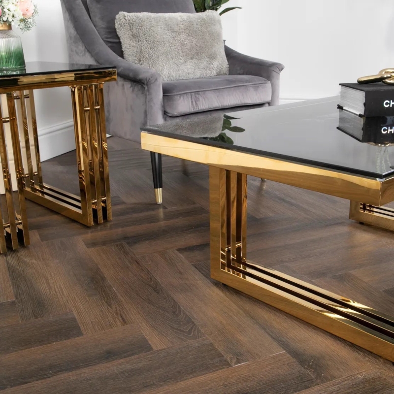 Elegant Black and Gold Modern Coffee Tables