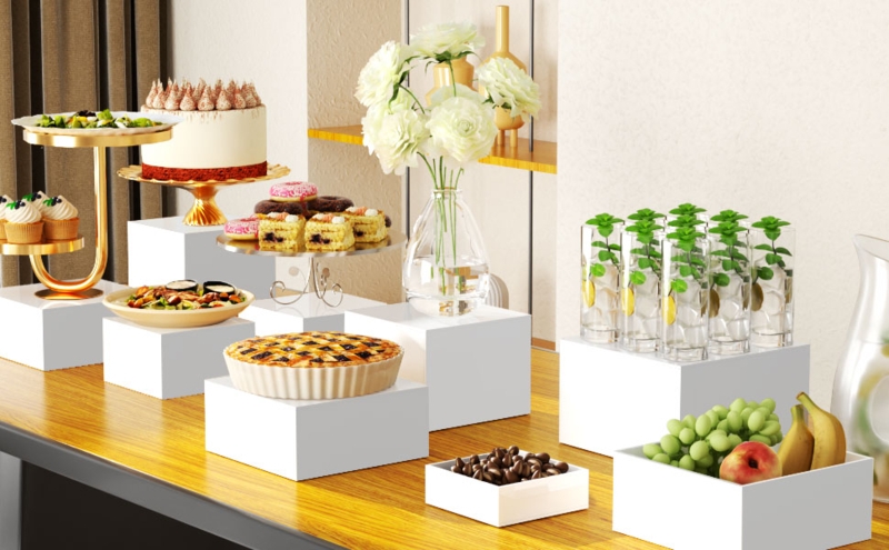 Elegant Buffet Risers and Food Display Stands