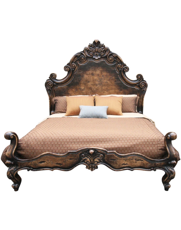 Elegant Carved Spanish Style Marqueza Bed