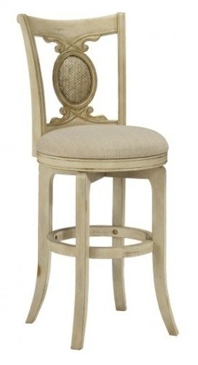 Elegant Country French Bar Stool with Upholstered Seat