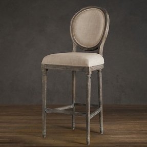 Elegant Country French Upholstered Bar Stool