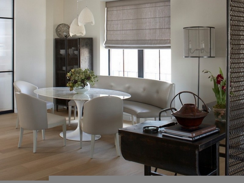 Elegant Curved Banquette Dining Room Ideas