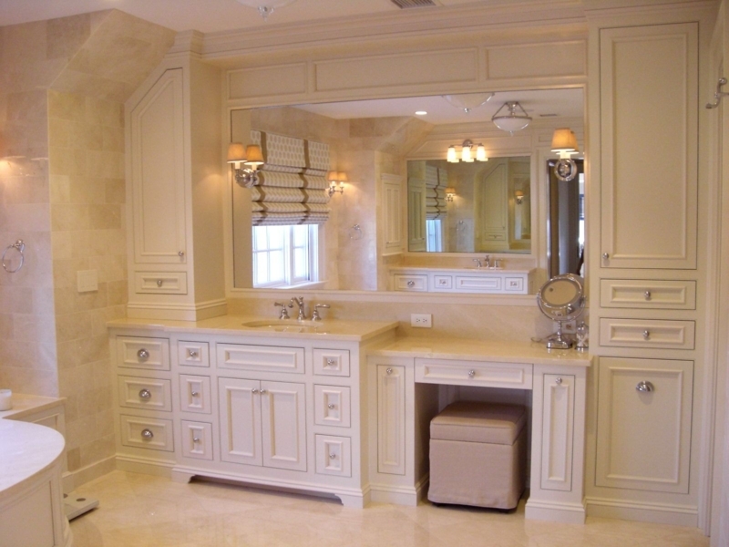 Elegant Custom Cream Bathroom Vanity Design