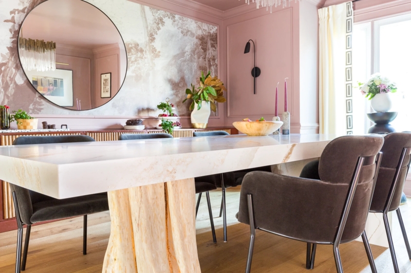 Elegant Custom Quartz Dining Room Table Design