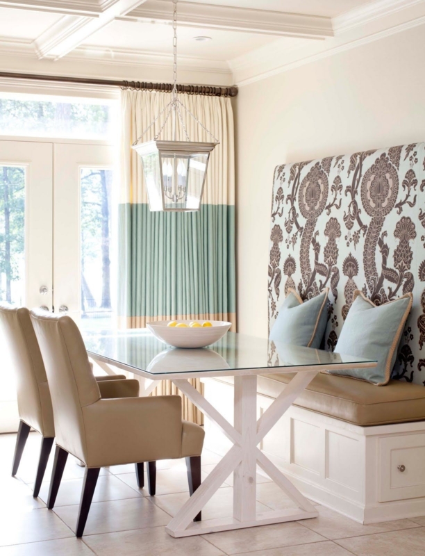 Elegant Dining Area with Upholstered Bench Seating