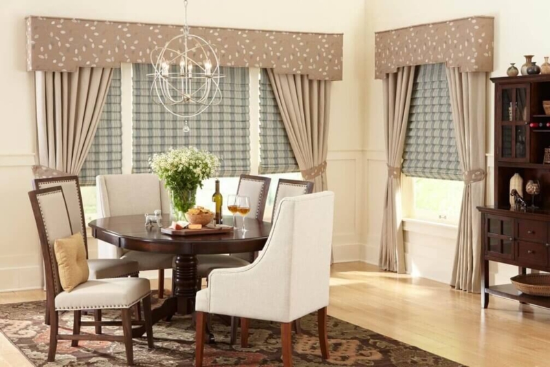 Elegant Dining Room Valances and Cornices in Ann Arbor