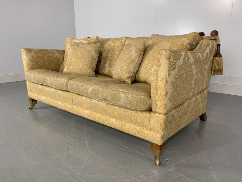 Elegant Gold Damask 2.5-Seat Trafalgar Sofa