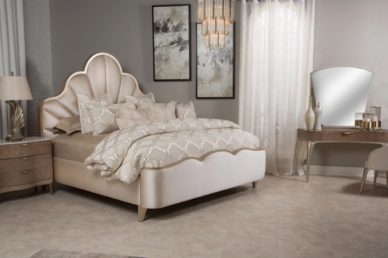 Elegant Malibu Crest Scalloped Bedroom Set